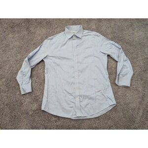 Charles Tyrwhitt Button Up Shirt‎ Mens 16/33 Blue Non-Iron Slim Fit Long Sleeve